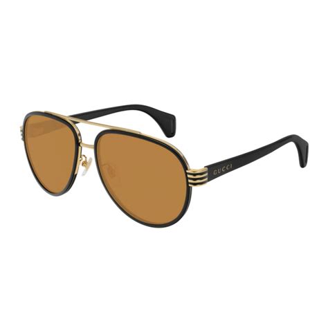 gucci gg0447s 002 56 18 145|Black Acetate Aviator Sunglasses With Grey .